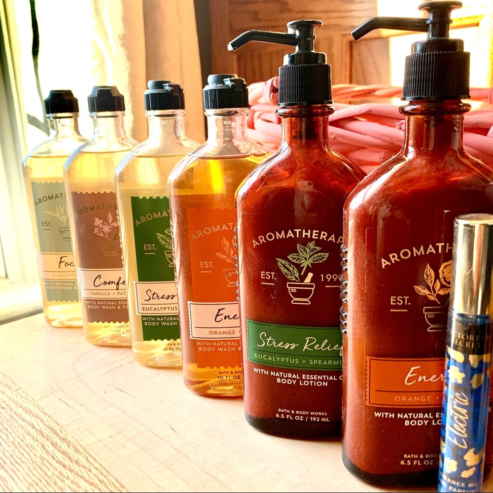 NWT BBW Aromatherapy FULL SIZE Bodywash & Lotion!